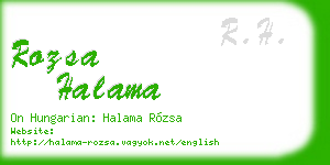 rozsa halama business card